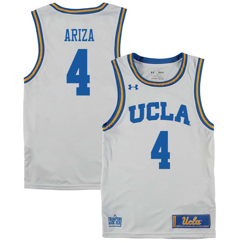 Men #4 Trevor Ariza UCLA Bruins College Basketball Jerseys Sale-White - Click Image to Close
